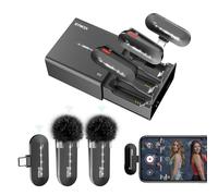 SYNCO Micro Carvate sans Fil de Type C, P2ST Microphone Lavalier Portable avec étui de Chargement Plug and Play pour Smartphone USB-C, Tablette,Téléphone Android