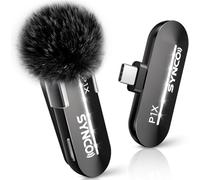 SYNCO P1XT Micro Cravate sans Fil pour iOS 17/16/15 USB-C 2,4 GHz | Micro cravate, réduction du bruit par IA, Plug & Play, monitoring en temps réel, 150 m LOS, vidéo, Vlog, TikTok, YouTube