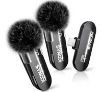 SYNCO P2XL Micro Cravate sans Fil pour iOS 14/13/12 2,4 GHz 2TX | Micro cravate, réduction du bruit, transmission 150 m, monitoring en temps réel, mini design, Vlog, YouTube et TikTok