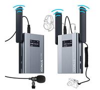 SYNCO TS Mini système UHF-microphone-sans fil-rabat-DSLR, 60 canaux, compatible pour appareil photo reflex, caméscope et mobile, portée de transmission de 150 m