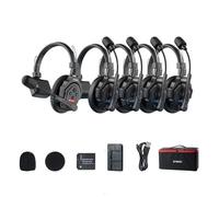 Synco Xtalk X5 Wireless Intercom Headset System Microphone, 2.4Ghz Wireless Headset with 24H Worktime,Design for Movie Shoot Live Show Stage Performance Real-Time Monitoring (5Pcs)