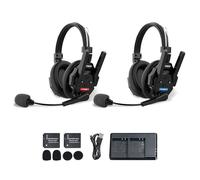 SYNCO XTALK Xmax Casque Intercom sans Fil, Casque Double Oreille Portée 500m Autonomie 24h pour Événements, Télévision, Tournage, Communication d'Équipe 2 PCS