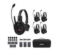 SYNCO XTalk XPro 2.4GHz Système d'interphone sans Fil Casque Duplex intégral Schéma Directeur aléatoire 1640ft/500m 24H Batterie (XPro5 (5PCS))