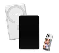 SYNCO XView M4 5" Vlog Selfie Monitor - Écran tactile sans fil 1080p avec support magnétique et télécommande Bluetooth pour iPhone & Android Blanc