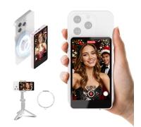 SYNCO XView M4 Écran de Surveillance Magnétique Téléphone Vlog Selfie 4K/1080p - Caméra Arrière sans Fil 50m, Rotation 180°, Batterie 3H, Compatible iPhone/Android pour TikTok/Youtube (Rose)