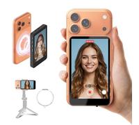 SYNCO XView Monitor Selfie Vlog pour iPhone 17 - Écran Selfie Magnétique sans Fil 1080P/4K pour Vlog, Utilise Caméra Arrière, 50m, 3h, Haut-Parleur pour Live Youtube/TikTok (Noir)