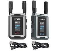 SYNCO XVision HD Système de transmission vidéo sans fil Dual HDMI 1080p HD One Émetteur et récepteur Portée de transmission 300 m 0,04 s Faible latence avec fente pour batterie NP-F et entrée