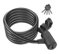 SYNCROS Masset Coil Cable Key Lock 12x1850mm - Mixte - Noir - taille Unique- modèle 2026