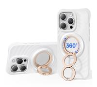 SYNCWIRE Anneau de Support Magnétique pour Téléphone Portable MagSafe - Portable Poignée Téléphonique à Rotation 360° avec Double Anneau Compatible iPhone 17/16/15/14/13/12 Pro Max