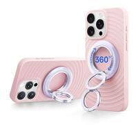 SYNCWIRE Anneau de Support Magnétique pour Téléphone Portable MagSafe - Portable Poignée Téléphonique à Rotation 360° avec Double Anneau Compatible iPhone 17/16/15/14/13/12 Pro Max