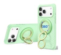 SYNCWIRE Anneau de Support Magnétique pour Téléphone Portable MagSafe - Portable Poignée Téléphonique à Rotation 360° avec Double Anneau Compatible iPhone 17/16/15/14/13/12 Pro Max