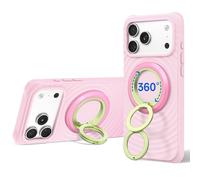 SYNCWIRE Anneau de Support Magnétique pour Téléphone Portable MagSafe - Portable Poignée Téléphonique à Rotation 360° avec Double Anneau Compatible iPhone 17/16/15/14/13/12 Pro Max