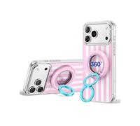 SYNCWIRE Anneau de Support Magnétique pour Téléphone Portable MagSafe - Portable Poignée Téléphonique à Rotation 360° avec Double Anneau Compatible iPhone 17/16/15/14/13/12 Pro Max