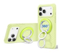 SYNCWIRE Anneau de Support Magnétique pour Téléphone Portable MagSafe - Portable Poignée Téléphonique à Rotation 360° avec Double Anneau Compatible iPhone 17/16/15/14/13/12 Pro Max