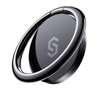 SYNCWIRE Anneau de Support pour téléphone Portable réglable à 360° - Anneau Universel en Alliage de Zinc pour Tous Les Smartphones, iPhone, Samsung, Huawei, LG - Noir