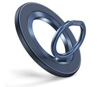 SYNCWIRE Support D'anneau Magnétique pour Téléphone MagSafe, D'anneau de Préhension Magnétique Téléphone Portable avec Béquille à Doigt à Double Face avec iPhone 16 Pro Max 15 14 13 12- Titane Bleu