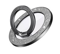 Syncwire Support Magnétique Rotatif pour Téléphone pour MagSafe, Porte-Anneau Magnétique pour Téléphone, Amovible Accessoires MagSafe pour iPhone 16 Pro Max 15 14 13, Android - Diamant Noir