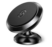 Syncwire Support Portable Voiture Magnétique - Porte Téléphone Rotation 360° Attache Smartphone Aimants Forts Compatible avec iPhone/Samsung/Huawei/GPS etc. - Noir