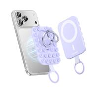 Syncwire Support Téléphone Magnétique en Silicone avec Ventouse Puissante - Anneau Magnétique Compatible MagSafe pour iPhone/Android, Mains Libres, Selfies & Vidéos TikTok, Violet
