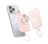 Syncwire Support Téléphone Magnétique en Silicone avec Ventouse Puissante - Anneau Magnétique Compatible MagSafe pour iPhone/Android, Mains Libres, Selfies & Vidéos TikTok, Rose