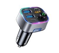 SYNCWIRE Transmetteur FM Bluetooth 5.4 Voiture, 48W Max(PD 36W et 12W) Bluetooth Adaptateur de Charge Deux USB pour Voiture, Radio sans Fil, Affichage LED, Appels Mains Libres, Support Clé USB 64GB