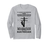 Syndicat des électriciens et des électriciens Funny Lineman Wireman Manche Longue