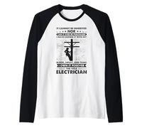 Syndicat des électriciens et des électriciens Funny Lineman Wireman Manche Raglan