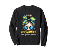 Syndrome de Down Sensibilisation au Syndrome de Down Mom Life Messy Bun Down Sweatshirt