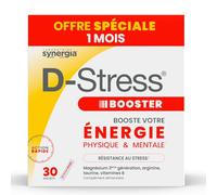 Synergia Complément alimentaire D-Stress Booster – Magnésium 3e génération – Pack 30 sachets