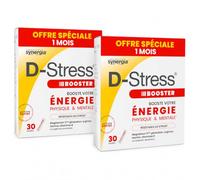 Synergia D-Stress Booster Pack Eco 2X1Mois - Magnésium - 60 Sachets | Magnésium de 3ème génération - Énergie physique et mentale - Aide à gérer les montées de stress en 30 minutes