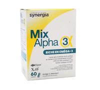 Synergia Complément alimentaire Mix Alpha 3 – Oméga 3 Origine France – 60 gélules