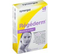RÉGÉDERM 40 Capsules | Régénère la Peau Sèche et protège la peau des effets du vieillissement | Huile d’onagre riche en oméga 3, vitamines C et E, sélénium et zinc | LABORATOIRE SYNERGIA
