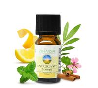 Synergie d’Huiles Essentielles Énergisante - Mélange d’Huiles Essentielles 100% Pure et Naturelle - Utilisation en Diffusion pour l’Aromathérapie - 10ml - Analysé et Conditionné en France - Zen’Arôme