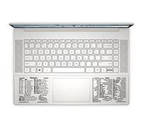 SYNERLOGIC (1 set) Windows + Word/Excel (pour PC) Lot d'autocollants raccourcis | Autocollants sans résidus en vinyle laminé pour clavier Windows 89 x 76 mm + 102 x 76 mm (transparent/noir, grand, 1