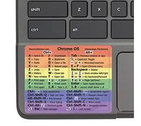 SYNERLOGIC Autocollant de raccourci clavier Chrome OS - Vinyle sans résidus - Taille 76 x 61 mm - Pour ordinateur portable Chromebook exécutant Chrome OS (arc-en-ciel)