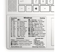 SYNERLOGIC Autocollant de raccourci clavier de référence pour Windows PC | Vinyle adhésif sans résidus pour n'importe quel PC, ordinateur portable ou bureau | Feuille de triche pour raccourcis Windows