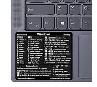 SYNERLOGIC Autocollant de raccourci clavier de référence pour Windows PC | Vinyle adhésif sans résidus pour n'importe quel PC, ordinateur portable ou bureau | Feuille de triche pour raccourcis Windows