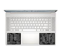 SYNERLOGIC Autocollants de raccourcis clavier Windows + Word/Excel Quick Reference Guide - Vinyle noir (Noir/Large/Combo)