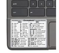 Synerlogic Lot de 10 autocollants de raccourci clavier de référence Chrome OS - Vinyle laminé sans résidus pour toute marque Chromebook ordinateur portable exécutant Chrome OS (blanc/10)