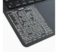Synerlogic Lot de 2 autocollants de raccourcis Mac OS | Autocollants de clavier pour macOS | Feuille de triche en vinyle laminé sans résidus pour ordinateur portable | Raccourcis MacBook 2025