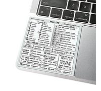 Synerlogic Lot de 2 Autocollants de Raccourcis Mac OS | Clavier en Vinyle Transparent Sans Résidus pour MacBook