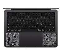 Synerlogic Lot de 2 Autocollants en Vinyle Laminé Sans Résidus pour MacBook Air/Pro/iMac/Mini - Word/Excel (Transparent/Blanc/2)