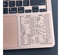 Synerlogic Lot de 2 autocollants pour raccourcis clavier Mac Word & Excel | Autocollants de raccourcis clavier de référence rapide | Autocollant Word Excel Raccourcis MacBook Air/Pro