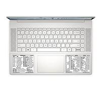 SYNERLOGIC Lot de 2 autocollants Windows + Word/Excel (pour PC) | Autocollants en vinyle laminé sans résidus pour clavier Windows 76 x 64 mm + 86 x 64 mm (blanc, petit, 2 lots)
