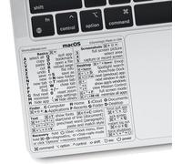Synerlogic Mac OS (Big Sur/Catalina/Mojave etc) Raccourcis de clavier, autocollant en vinyle transparent, compatible avec n'importe quel MacBook Air Pro avec processeur M1 ou Intel