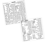 SYNERLOGIC Mac OS (M/Intel) + Word/Excel (pour Mac) Raccourcis clavier de référence rapide Autocollants - pour MacBook Air/Pro/iMac/Mac/Mini (transparent, lot de 2)