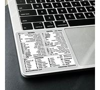 SYNERLOGIC Word/Excel (pour Mac) Guide de référence pour clavier, autocollant en vinyle sans résidu (blanc, lot de 2)