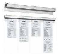 Synkris 2Pcs Porte Bons de Commande 30CM Porte Ticket Antirouille Rail de Billetterie Mural en Aluminium Pour Tickets Caisse Notes Serrage étiquette Tenir Les Commandes Cuisine Bar Bureau Commande