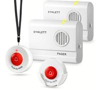 SYNLETT Boutons d'appel et téléavertisseur pour soignant, sans fil, pour patients, personnes âgées, infirmières, alarme de lit, prévention des chutes, urgence