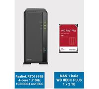 Synology DiskStation DS124 Serveur NAS WD RED PLUS 2To (1x2To)